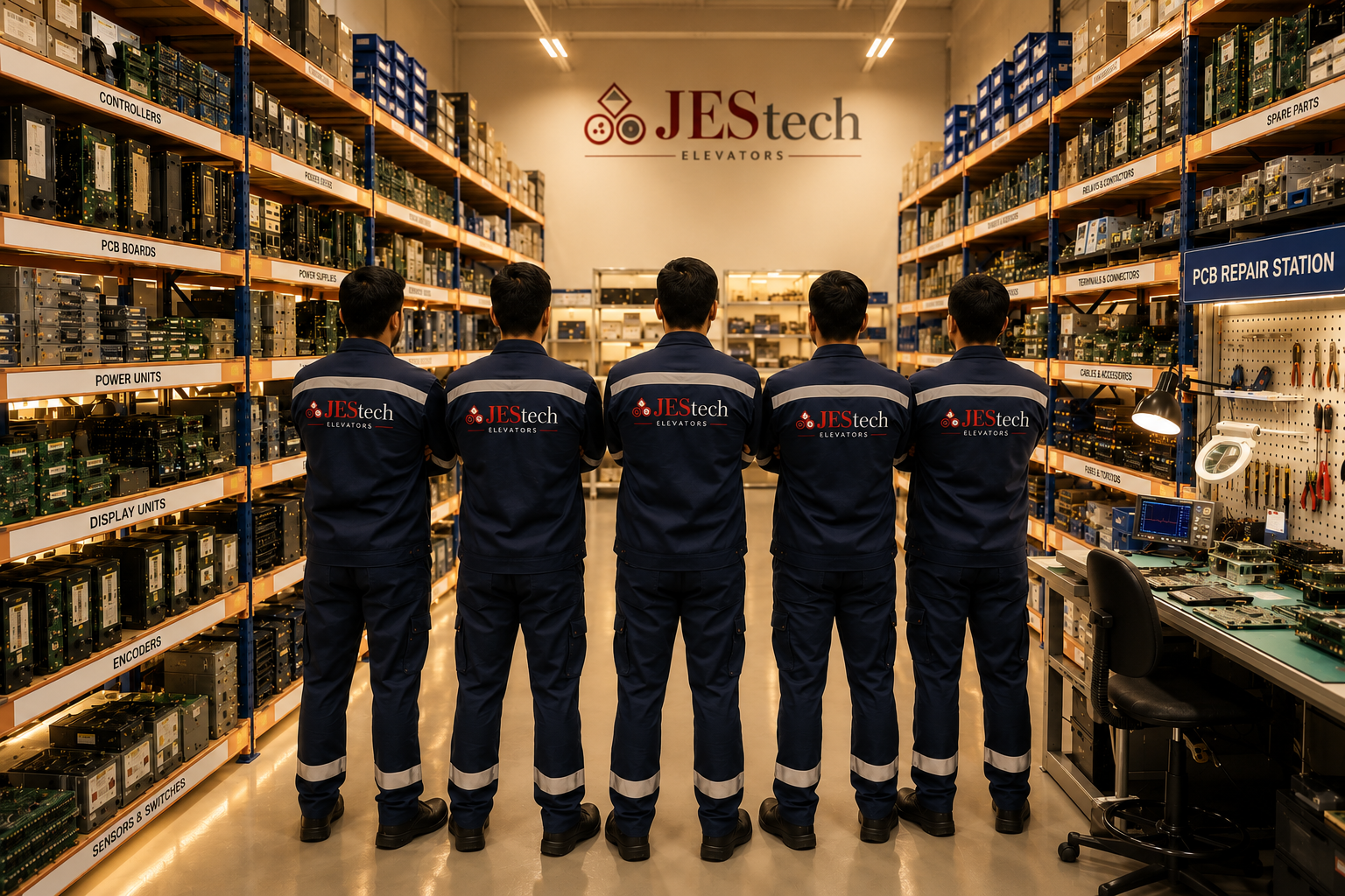 Jestech warehouse and spare parts inventory